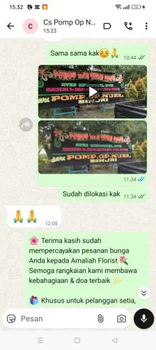 Testimonial Papan Bunga tual